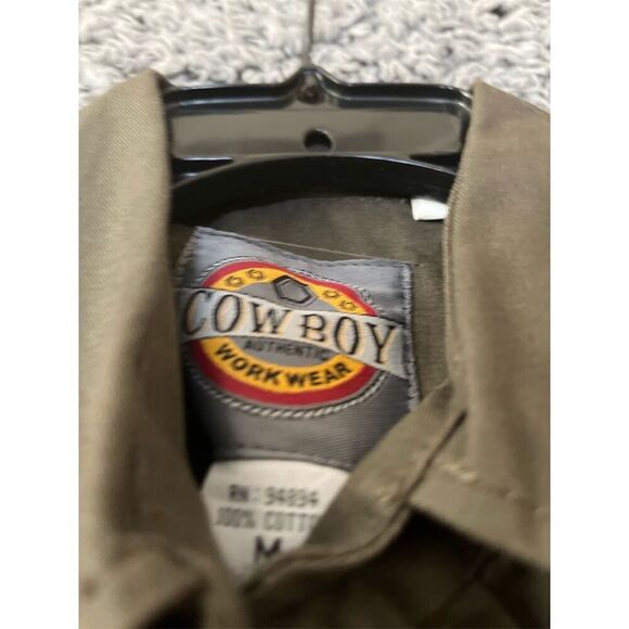 Cowboy Workwear Men's M Brown Western Shirt Long Sleeve Snap - Picture 5 of 6